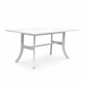 Gfancy Fixtures 29 x 59 x 31 in. White Dining Table with Curved Legs GF3084961
